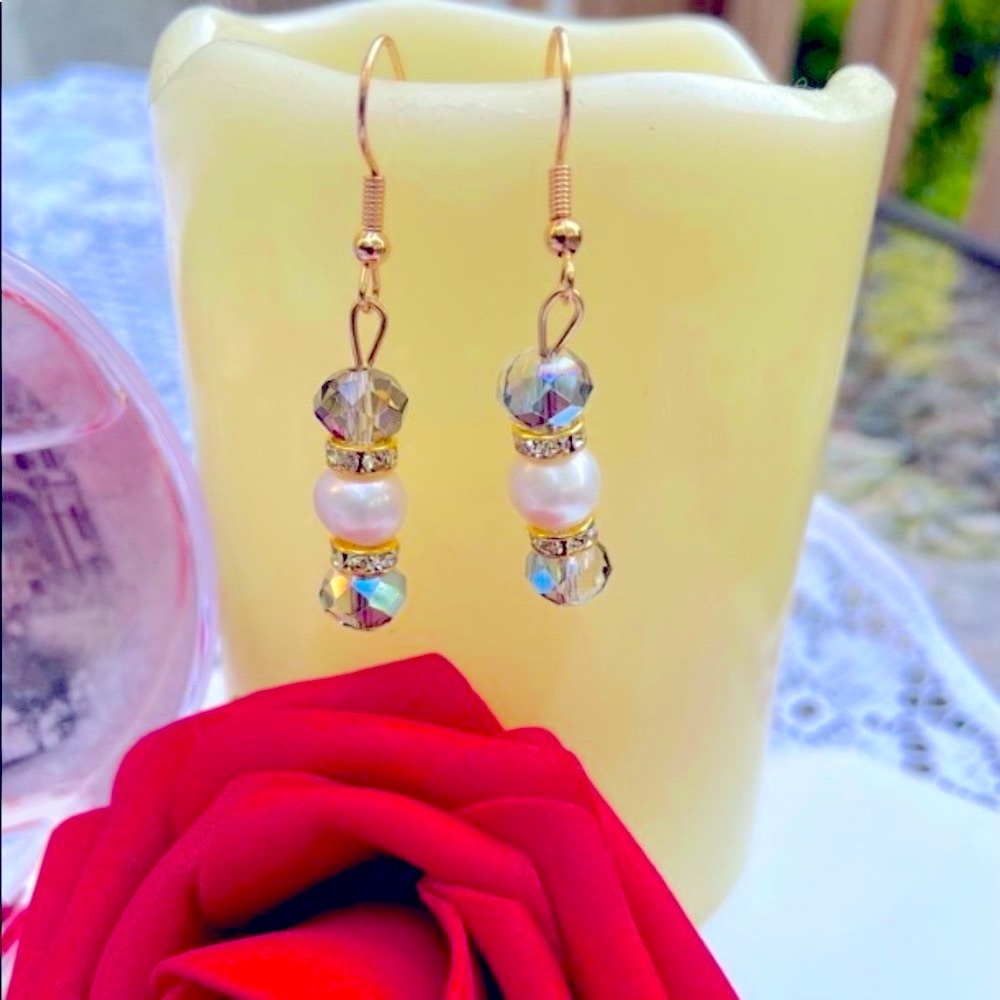 Pearl & Swarovski Crystal Earrings
